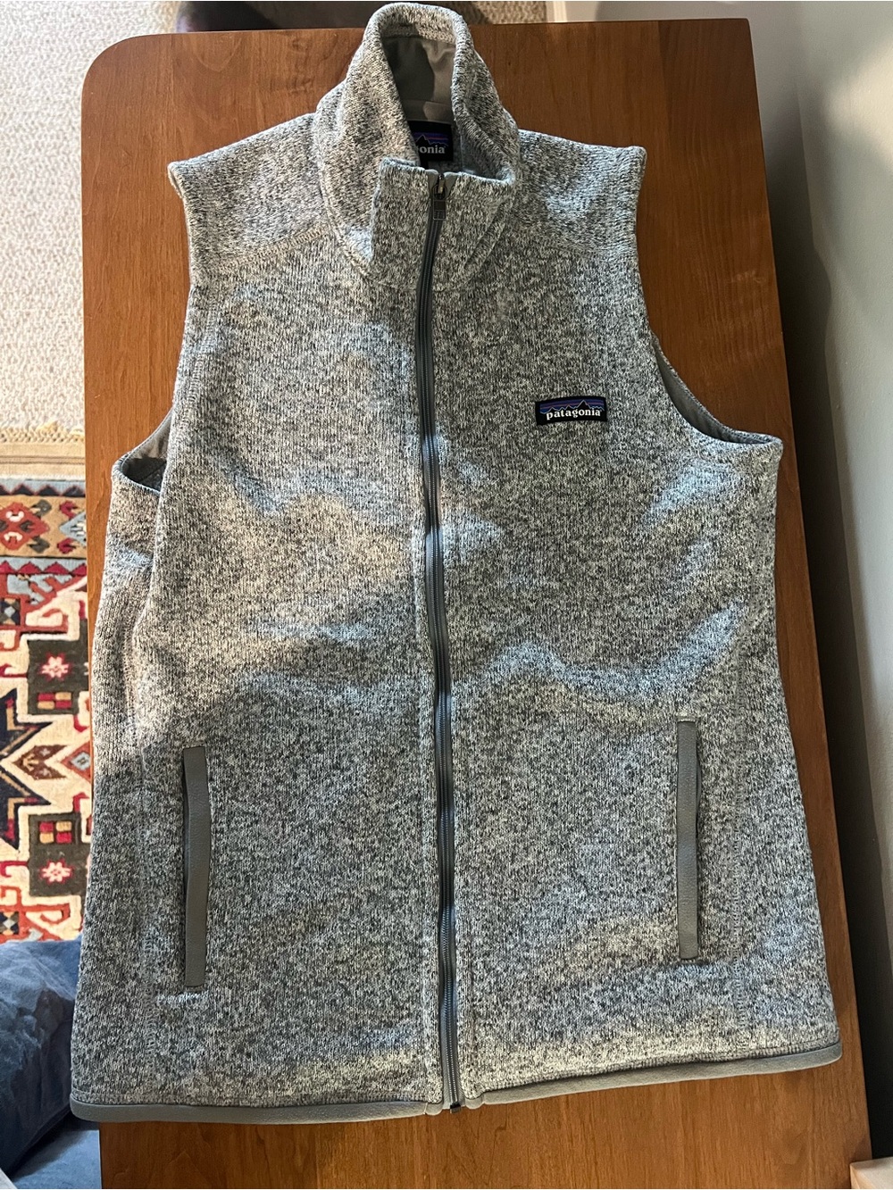 Patagonia Gray Heather Women's better sweater fleece vest, medium